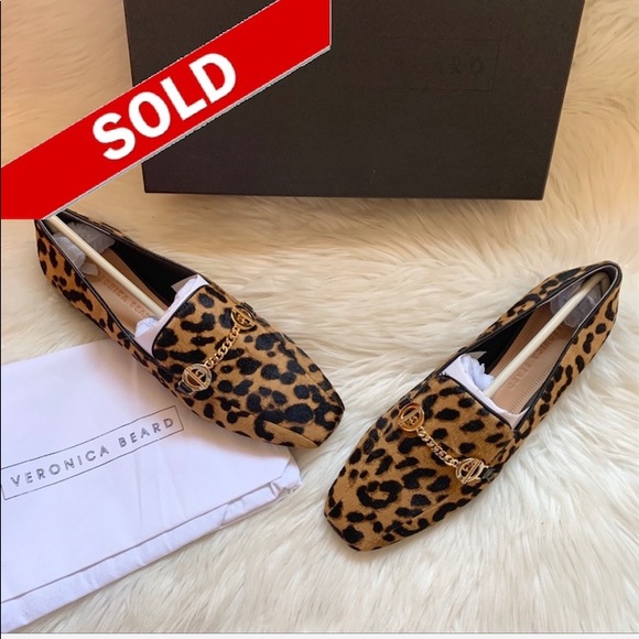 Veronica Beard Shoes - New! VERONICA BEARD Grier Haircalf Chain Loafers